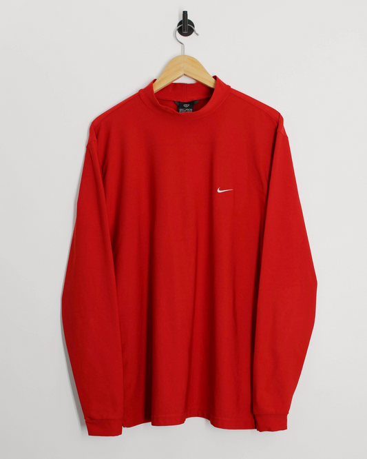 00s Nike Tiger Woods Red Long Sleeve Mock Neck (L)