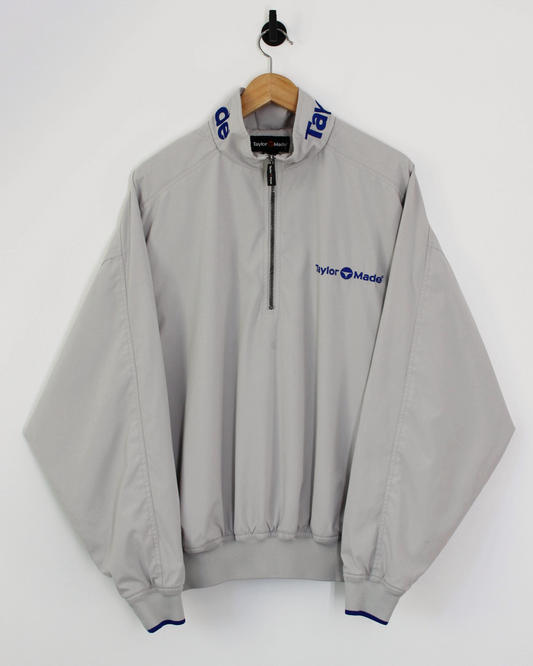 90s TaylorMade Grey/Blue Quarter Zip Jacket (L)
