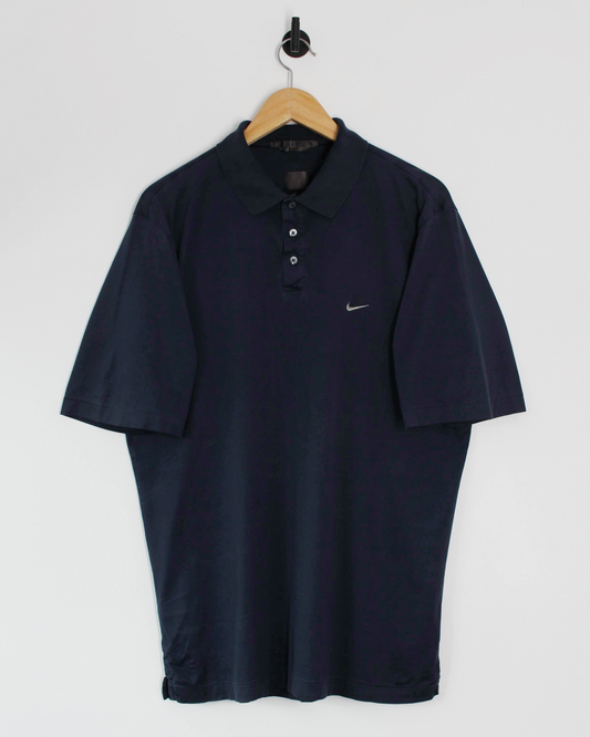00s Nike Tiger Woods Navy Polo-Shirt (L)