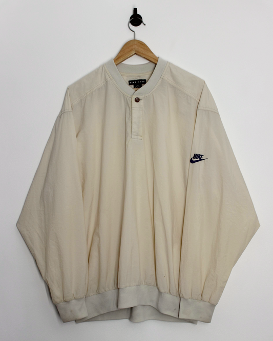 90s Nike Cream Buttoned Windbreaker (L)