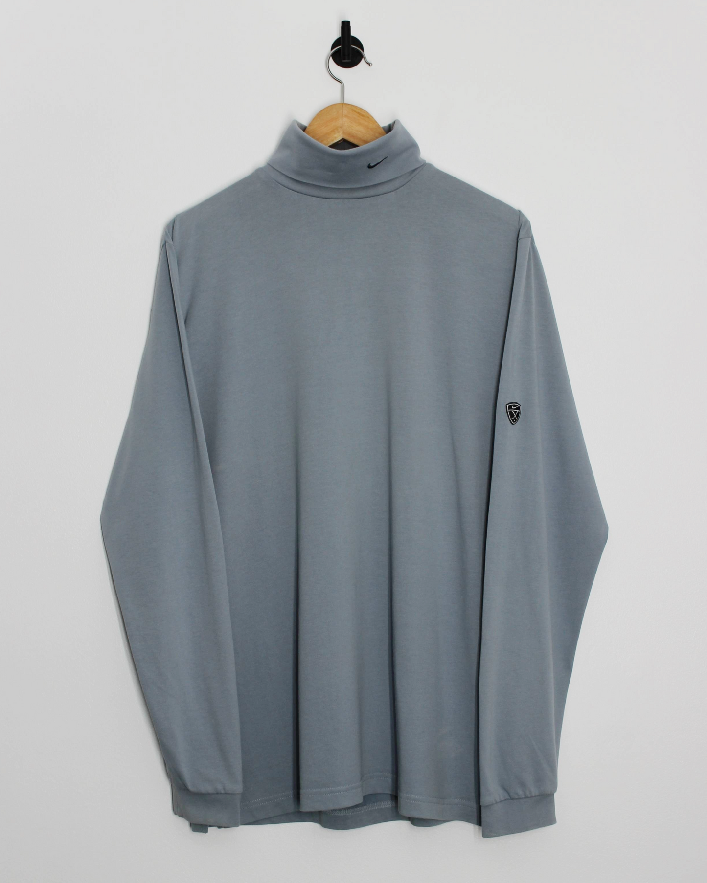 00s Nike Slate Blue Long Sleeve Turtle Neck Golf Top (L)