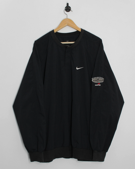 90s Nike Tour ‘St Louis Golf Classic’ Black Quarter-Snap Windbreaker (XL)
