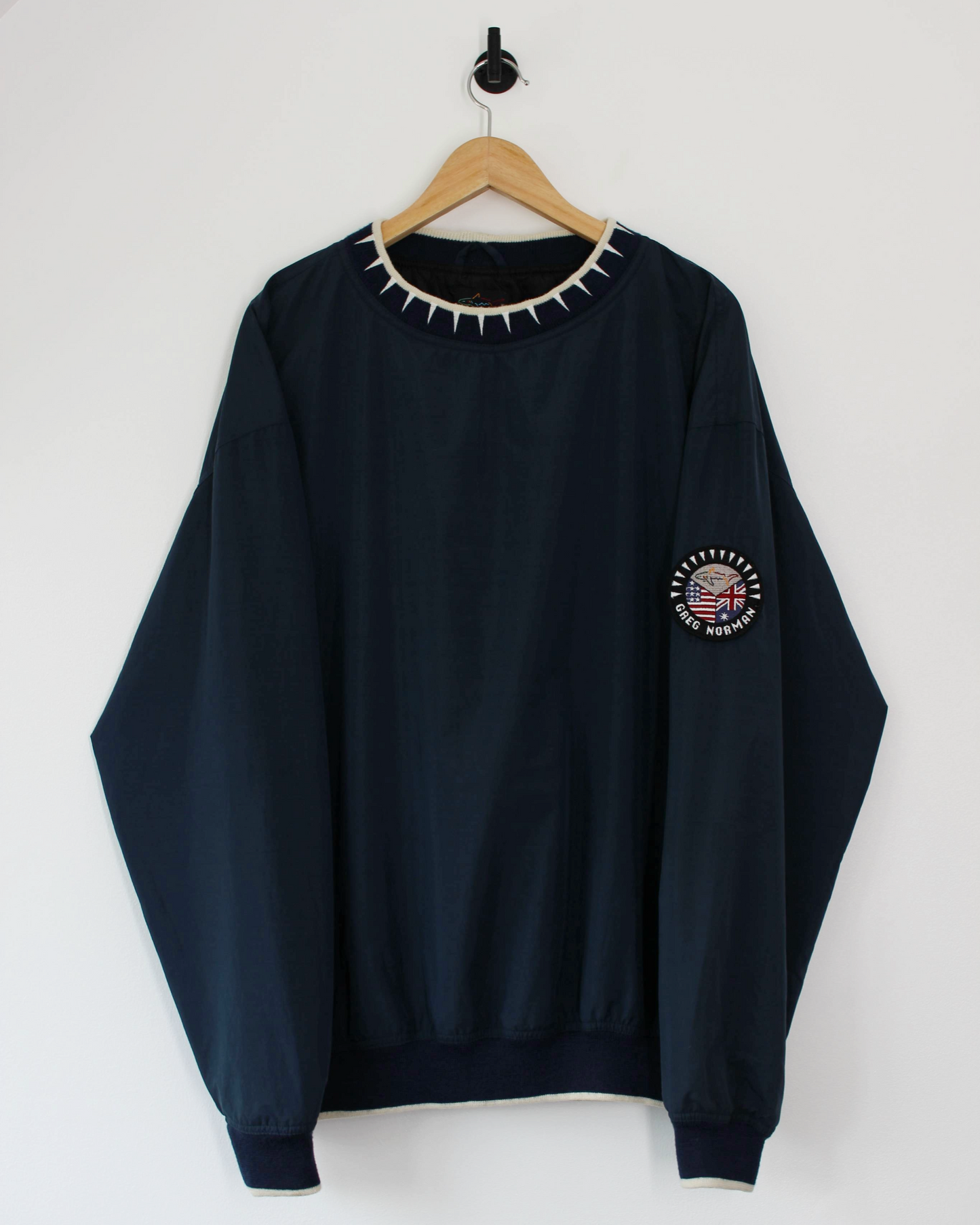 90s Greg Norman Navy Crewneck Windbreaker (L)