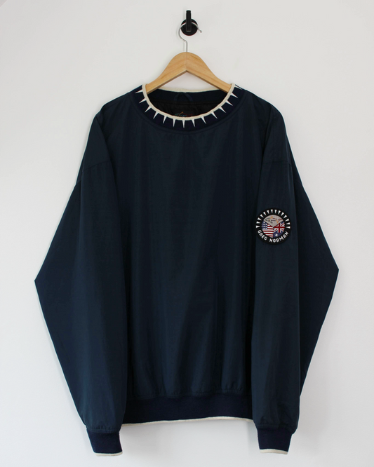 90s Greg Norman Navy Crewneck Windbreaker (L)