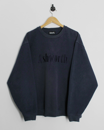 90s Ashworth Navy Crewneck Sweatshirt (M/L)