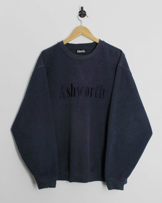90s Ashworth Navy Crewneck Sweatshirt (M/L)