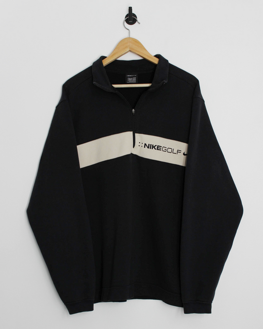 00s Nike Black Quarter Zip Jumper (L)