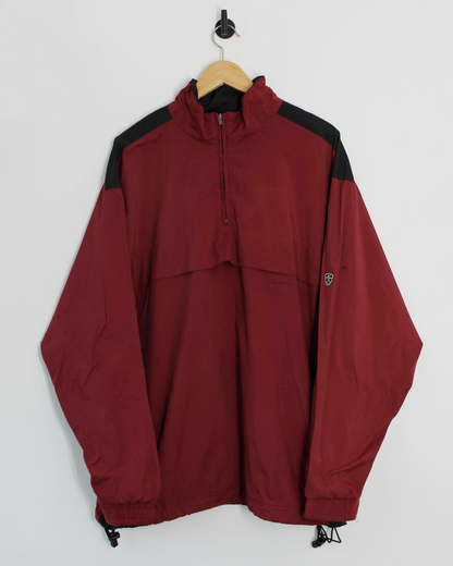 00s Nike Shield Logo Storm-Fit Red/Black Quarter Zip Jacket (XL)
