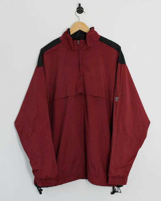 00s Nike Shield Logo Storm-Fit Red/Black Quarter Zip Jacket (XL)
