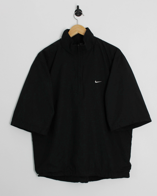 00s Nike Black Short Sleeve Windbreaker (L)