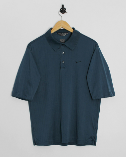 00s Nike Tiger Woods Deep Blue Polo-Shirt (S)