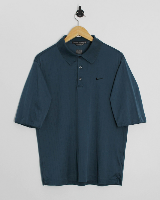00s Nike Tiger Woods Deep Blue Polo-Shirt (S)