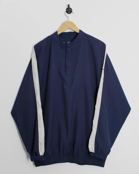 00s Nike Shield Logo Navy/White Quarter Zip Windbreaker (L)