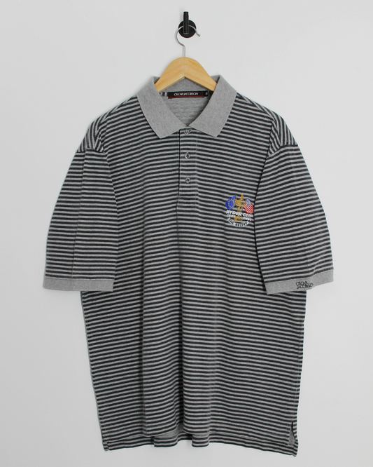2001 Ryder Cup Oscar Jacobson Striped Polo-Shirt (XL)