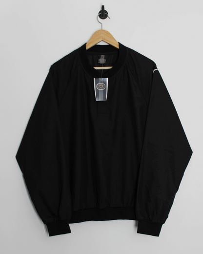 00s Nike Black Quarter-Snap Windbreaker with Tags (M)