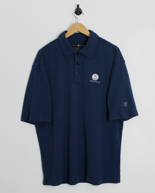 00s Nike Tiger Woods Pebble Beach Navy Polo-Shirt (L)