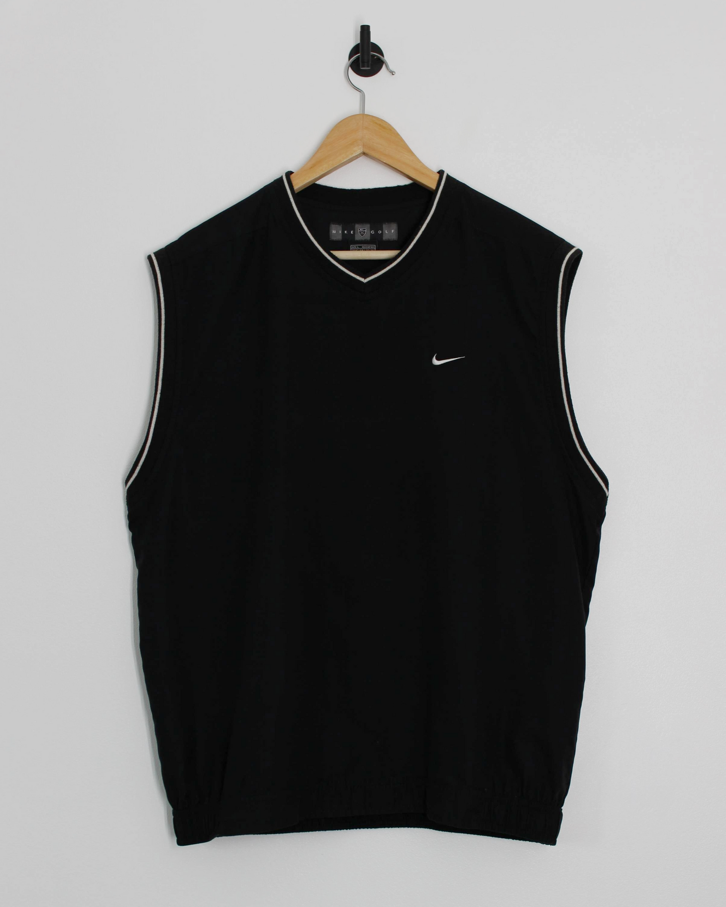00s Nike Black/White Golf Vest (L)