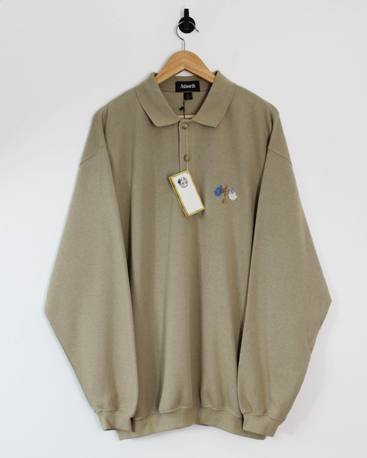 2001 Ryder Cup Ashworth Long Sleeve Cotton Polo-Shirt with Tags (XL)