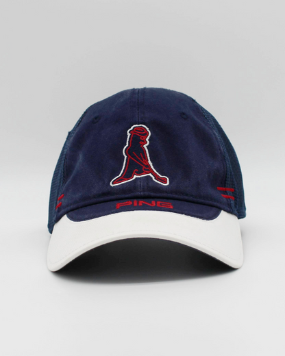 00s Ping Navy ‘Ping Man’ Logo Cap (S)
