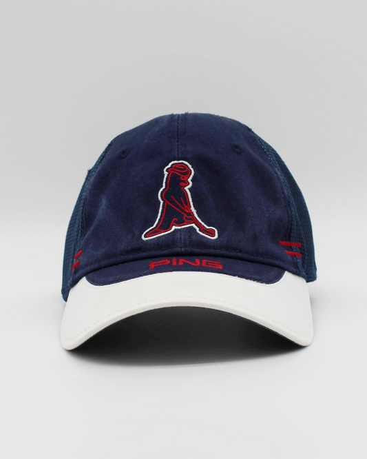 00s Ping Navy ‘Ping Man’ Logo Cap (S)