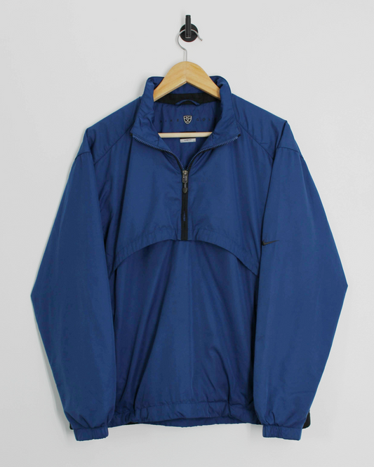 00s Nike Blue/Black Half Zip Jacket (M)