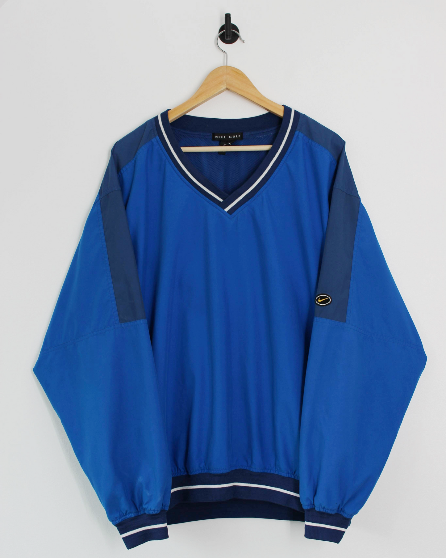 90s Nike Blue V-Neck Windbreaker (L)