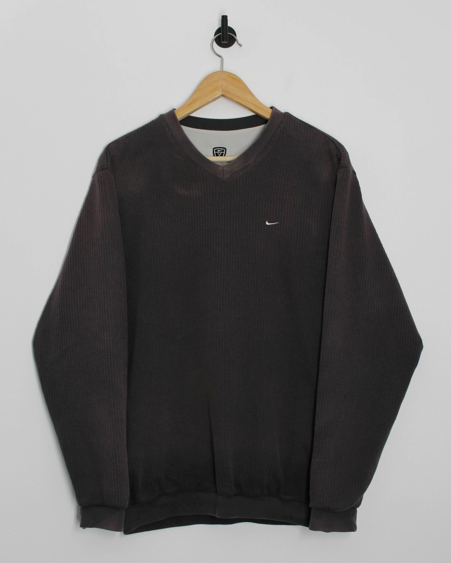 00s Nike Reversible Grey/Cream Pullover (S)