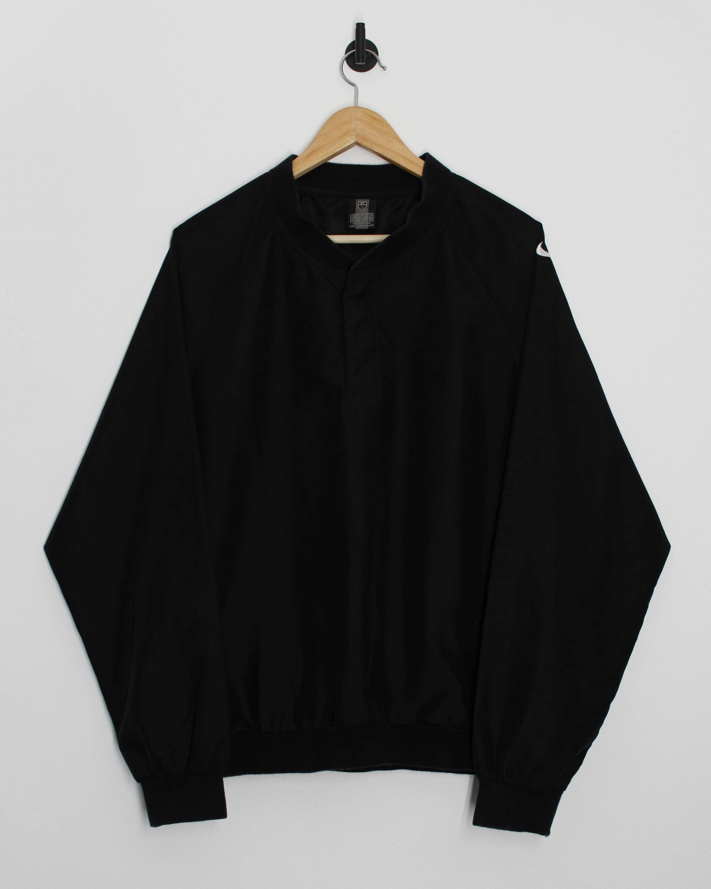 00s Nike Black Quarter-Snap Windbreaker (M)