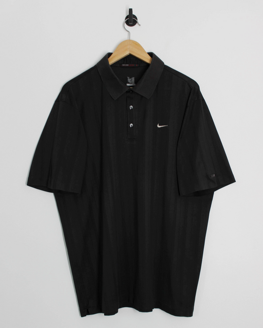 00s Nike Tiger Woods Black Polo-Shirt (XL)