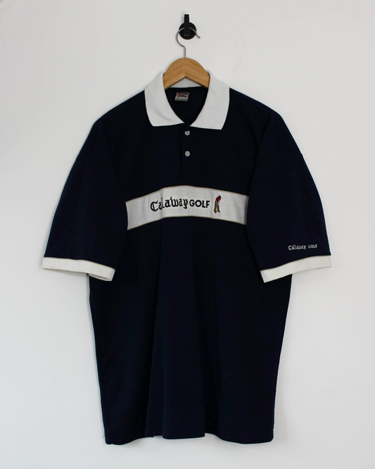 90s Callaway USA Collection Navy/White Polo-Shirt (L)