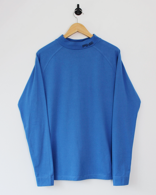 00s Ping Blue Long Sleeve Mock Neck (M)