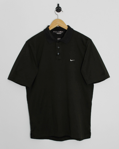 00s Tiger Woods Black Polo-Shirt (S)