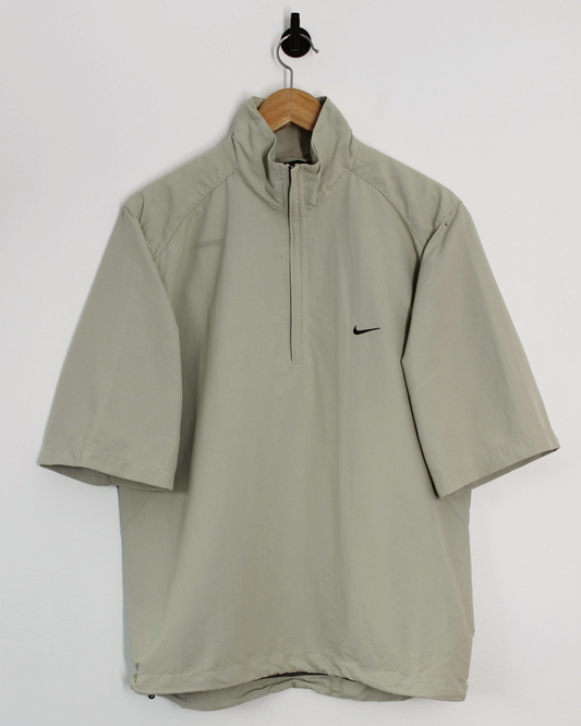 00s Nike Cream Short Sleeved Windbreaker (S)