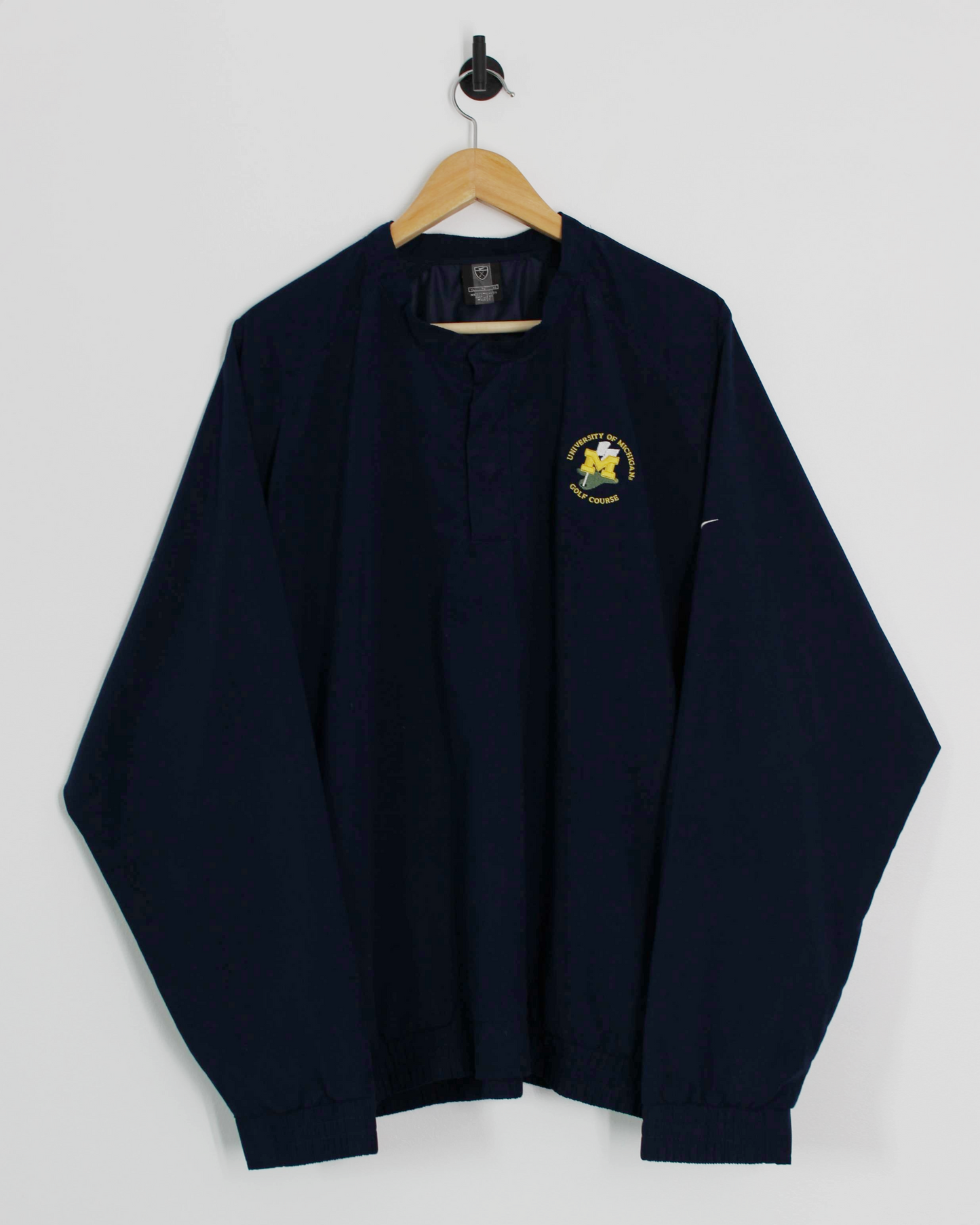 00s Nike ‘University Of Michigan Golf Course’ Navy Windbreaker (XL)
