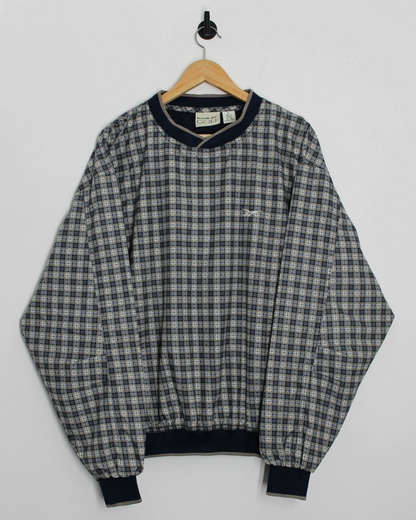 90s Reebok Plaid Crewneck Windbreaker (L)