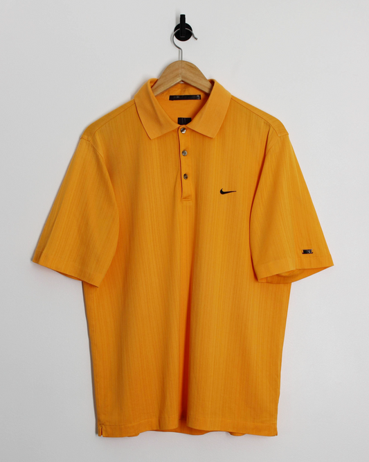 00s Nike Tiger Woods Orange Polo-Shirt (M)