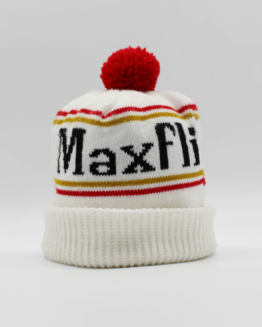 90s Maxfli White/Red/Gold Beanie Hat
