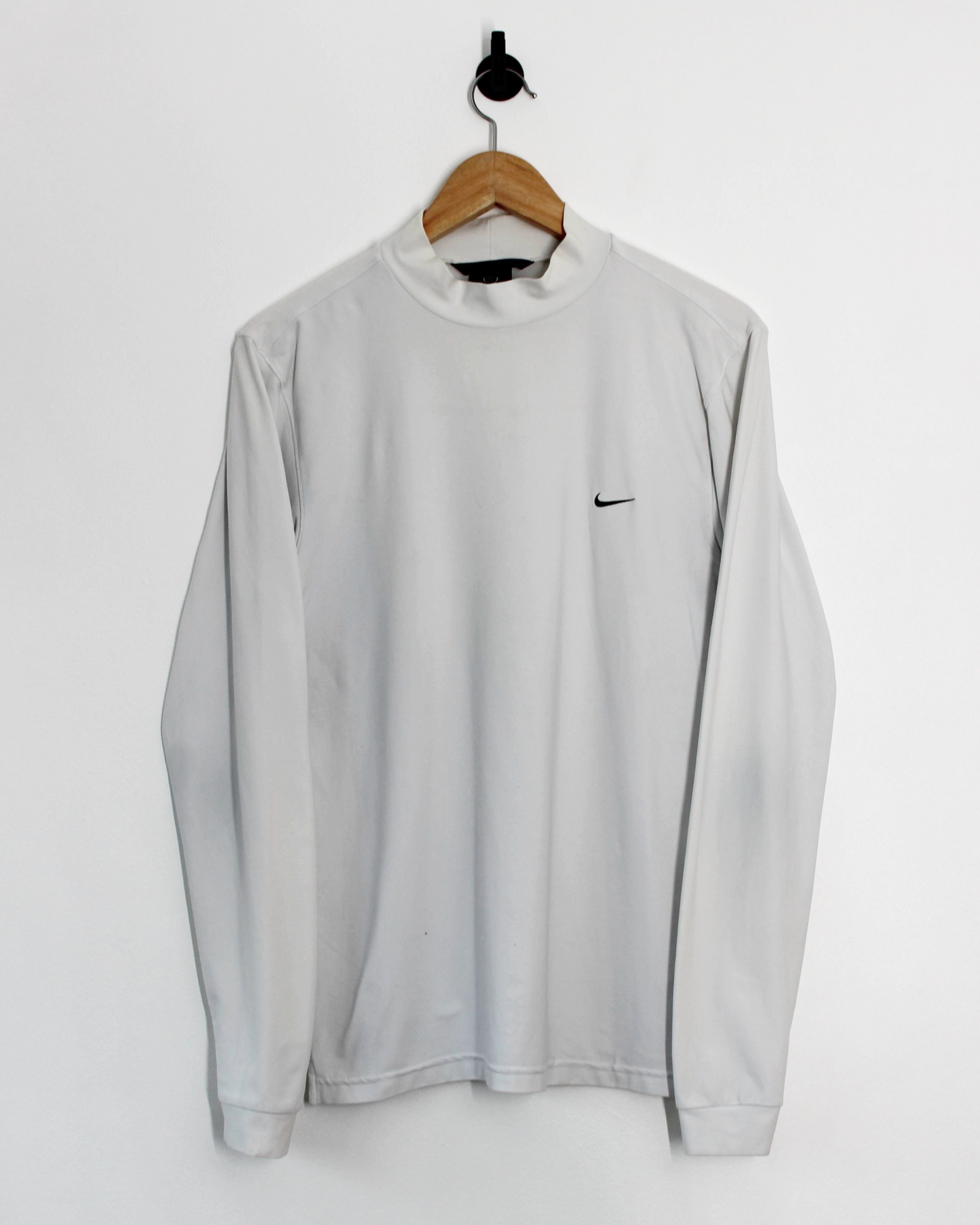00s Nike White Long Sleeve Mock Neck (S)