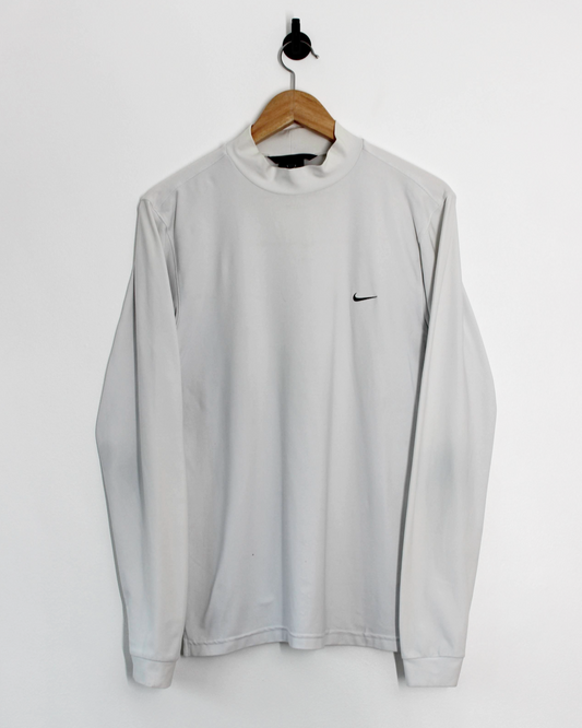 00s Nike White Long Sleeve Mock Neck (S)