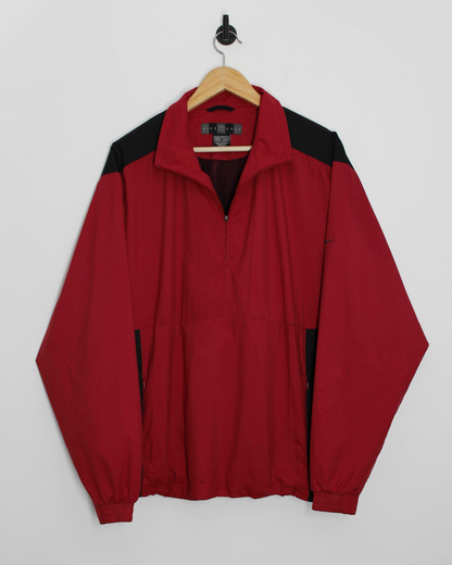 00s Nike Shield Logo Red/Black Quarter Zip Jacket (M)
