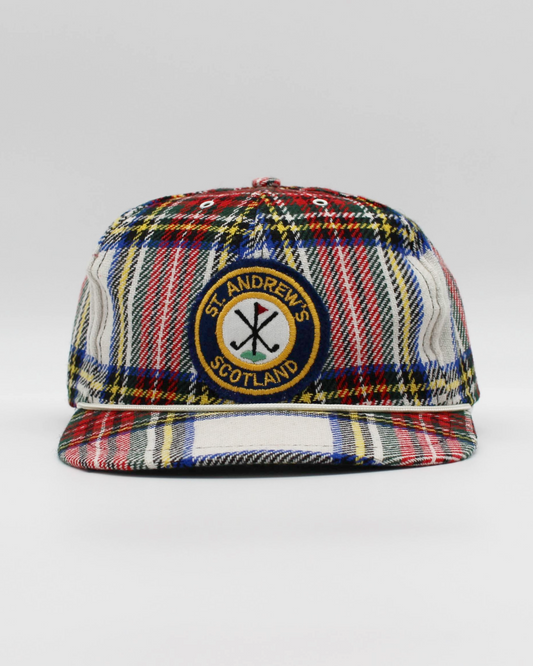 90s St Andrews Red Tartan Cap (XL)