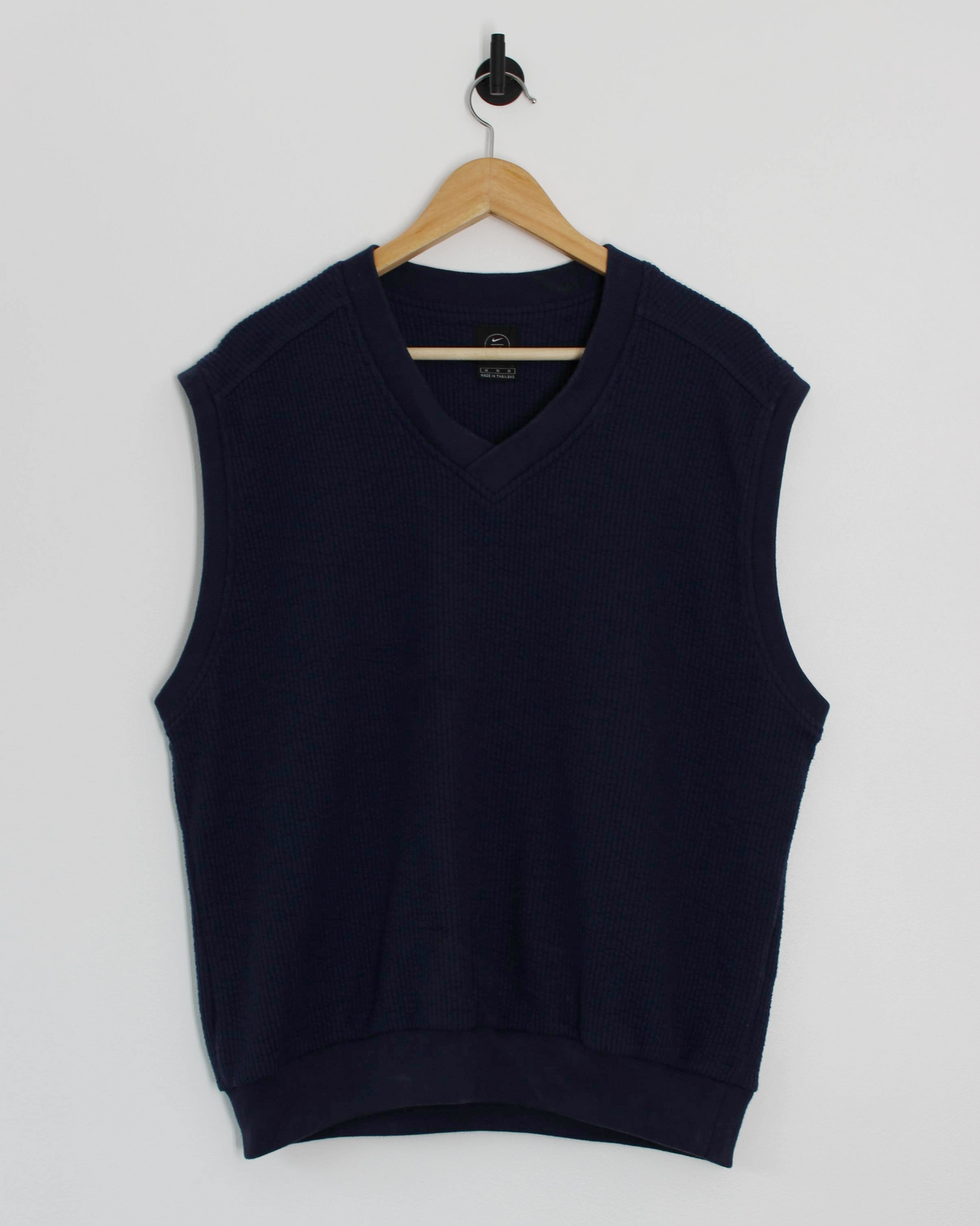90s Nike Navy Ribbed Golf Vest (M)
