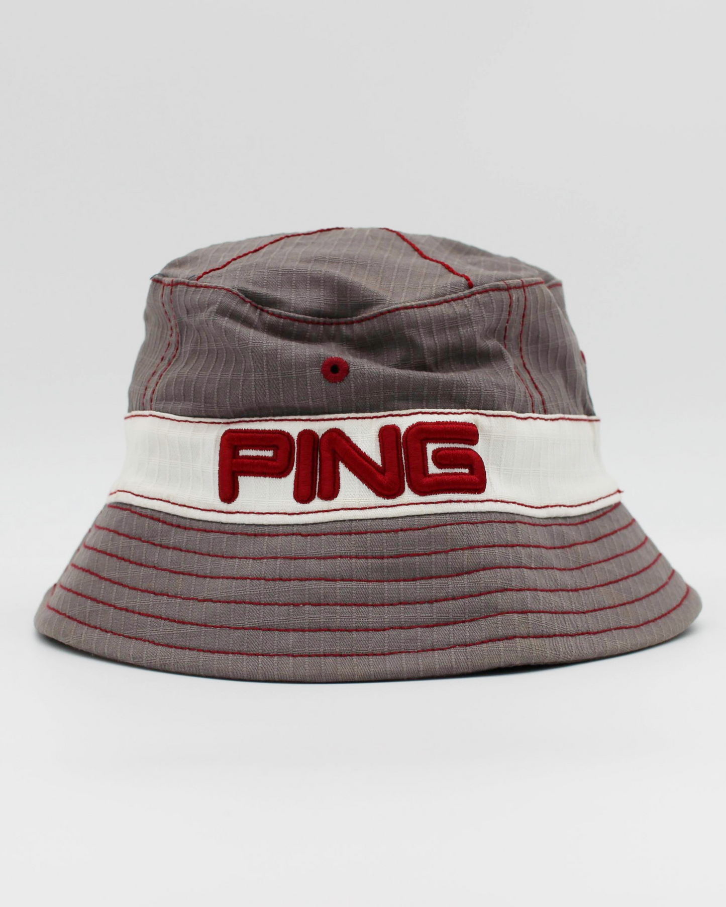 00s Ping Man Grey/Red Bucket Hat