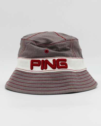00s Ping Man Grey/Red Bucket Hat