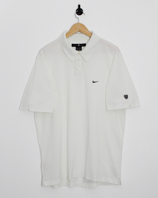 00s Nike Tiger Woods White Polo-Shirt (L)