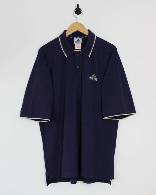 90s Adidas Navy Polo-Shirt (XL)