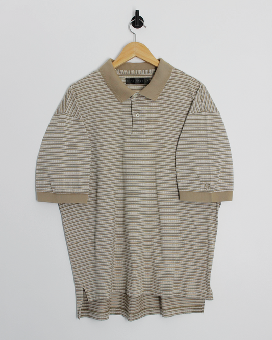 00s Nike Abstract Light Brown Polo-Shirt (XL)