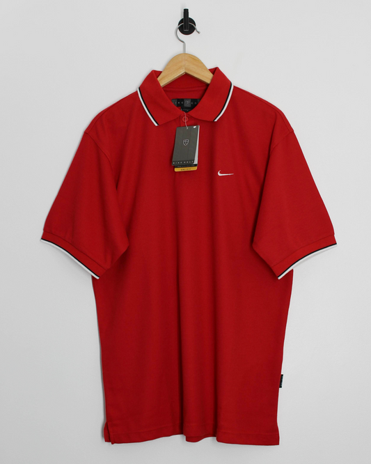 00s Nike Red Polo-Shirt with Tags (L)