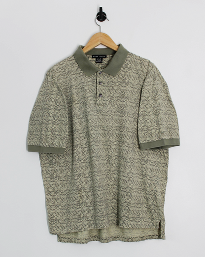 90s Nike Green Abstract Polo-Shirt (L)