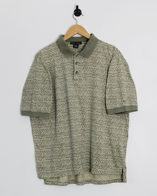 90s Nike Green Abstract Polo-Shirt (L)